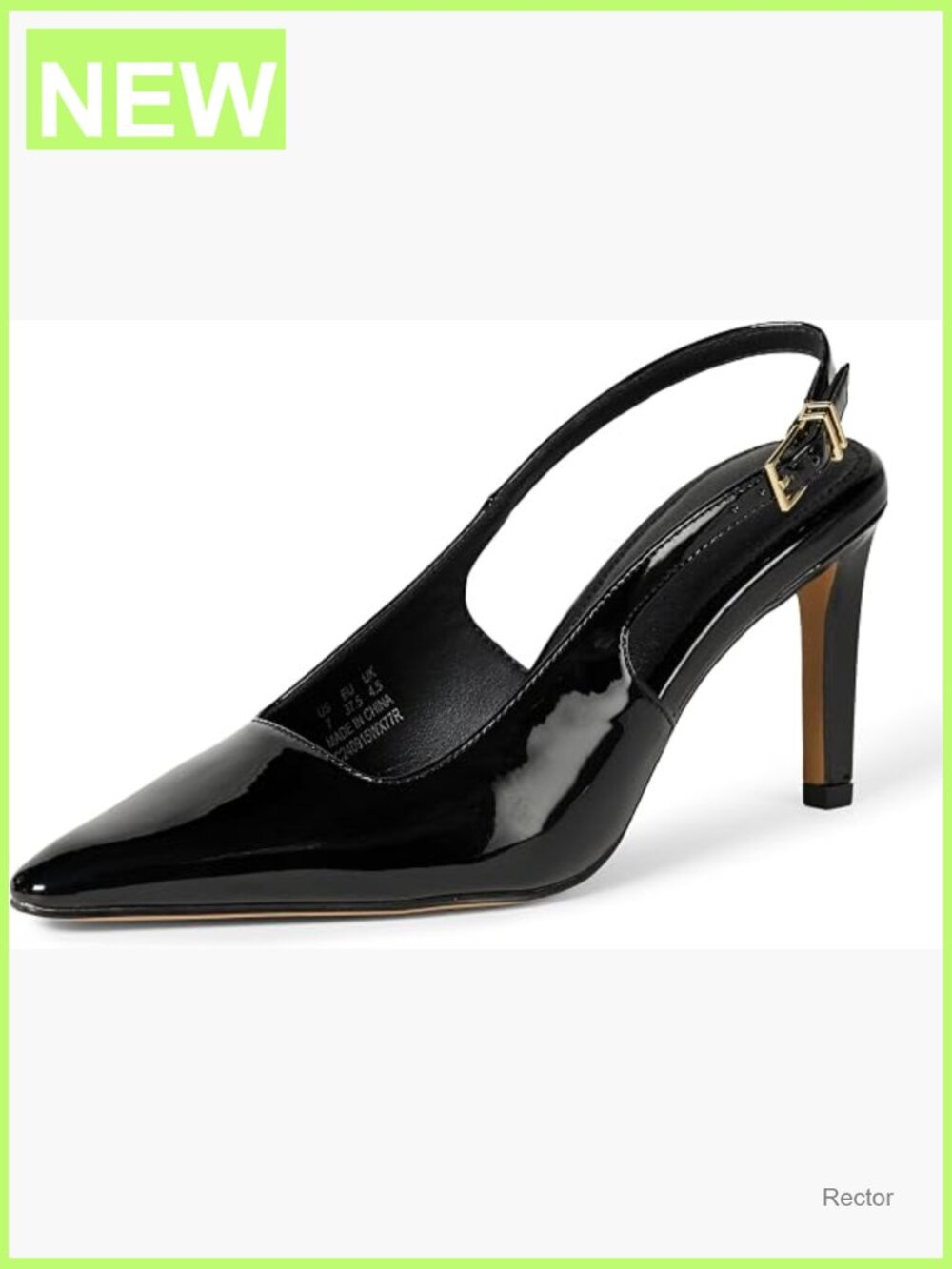 Women's Pointed Toe Slingback Heels with Ankle Strap Pumps